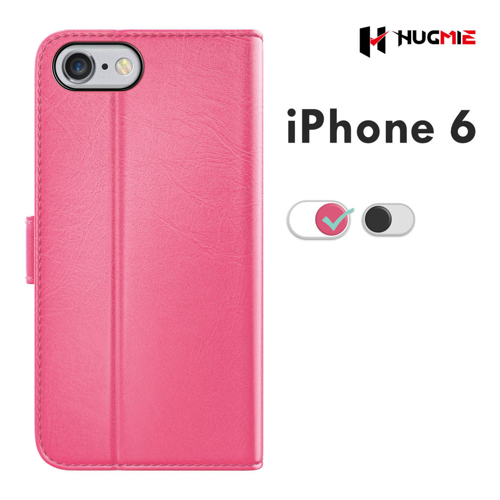 iPhone 6/7/8/SE Classic Series Folio(Black/Hotpink) - Hugmie