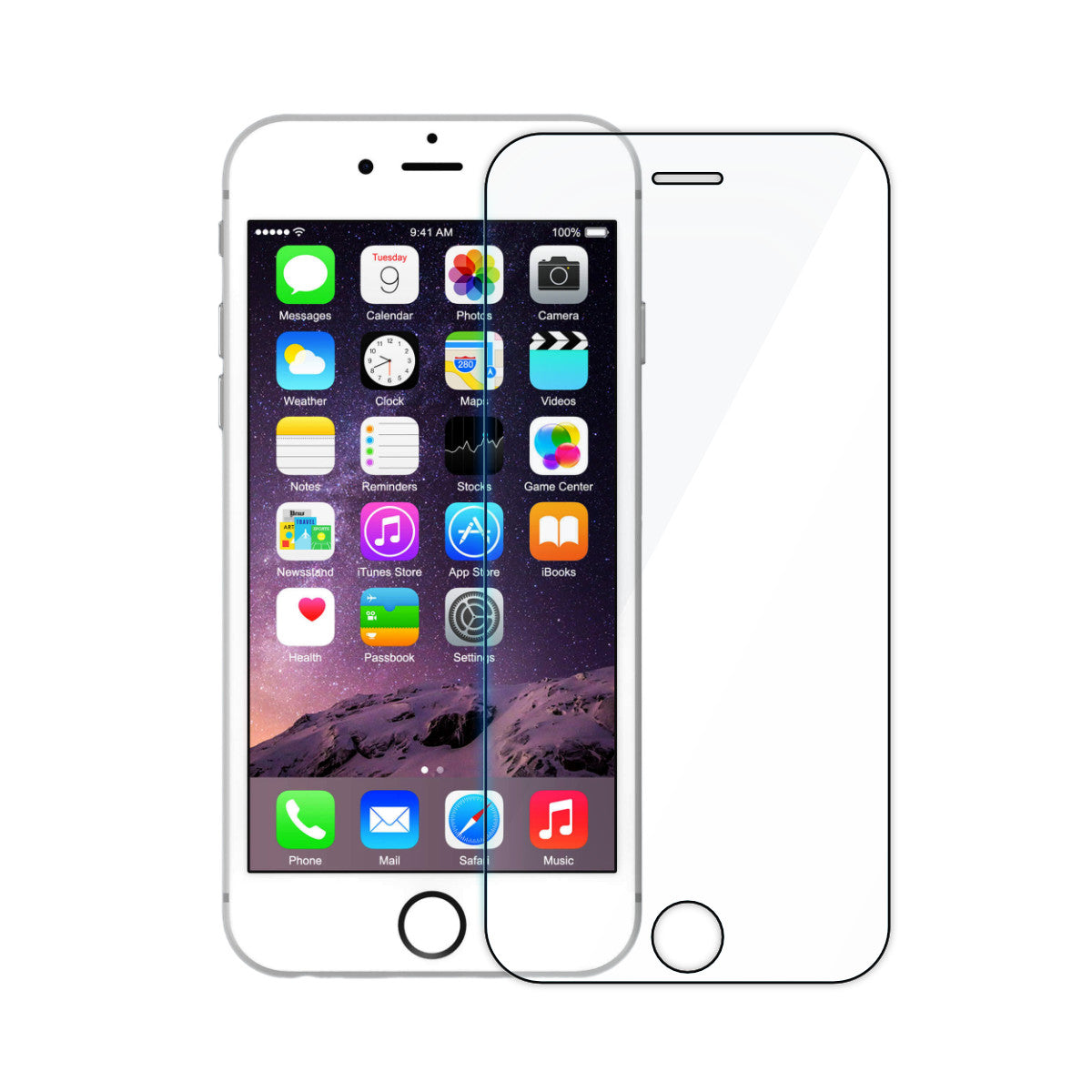 2 Pack Hugmie iPhone 6/7/8/SE Full Coverage Screen Protector