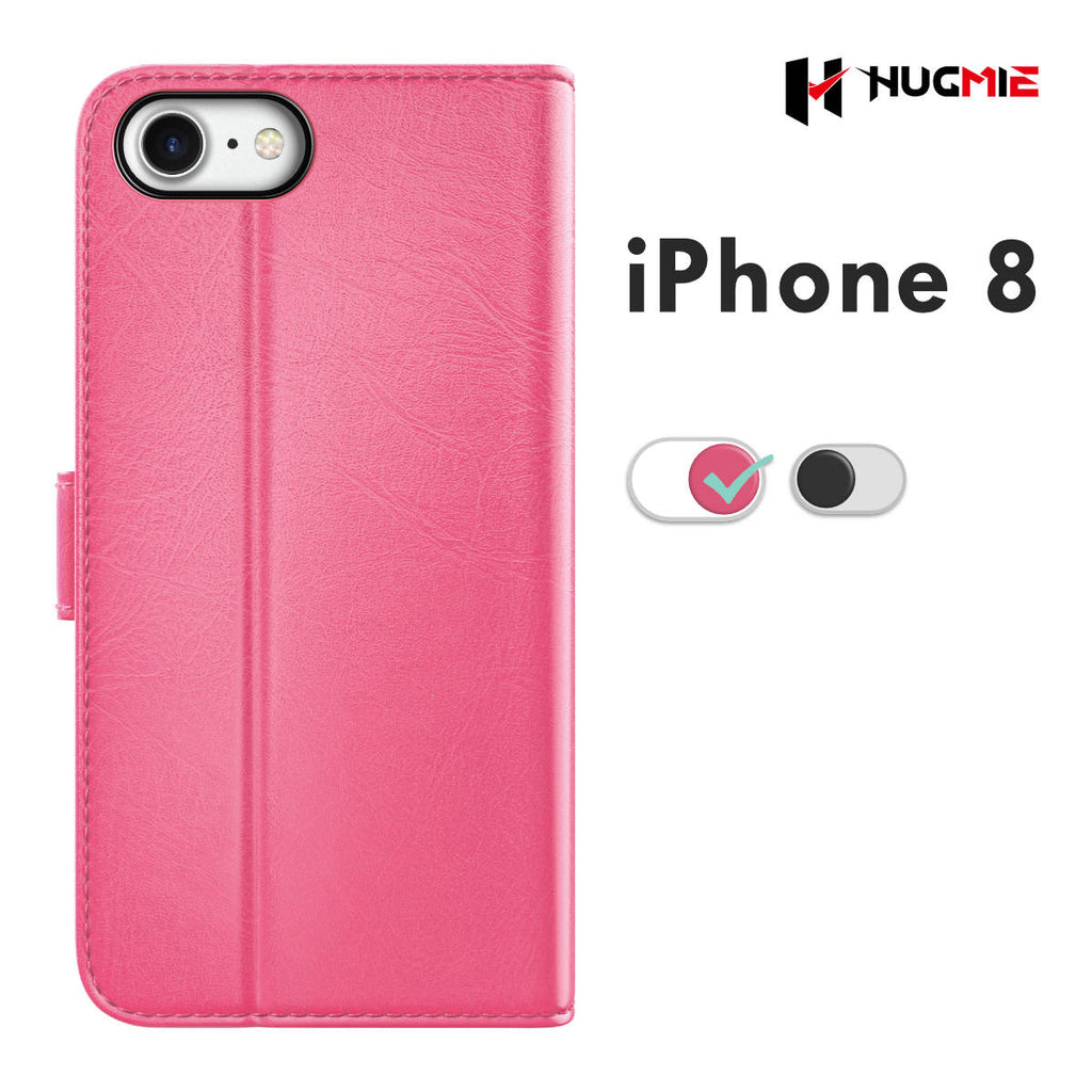 iPhone 6/7/8/SE Classic Series Folio(Black/Hotpink) - Hugmie