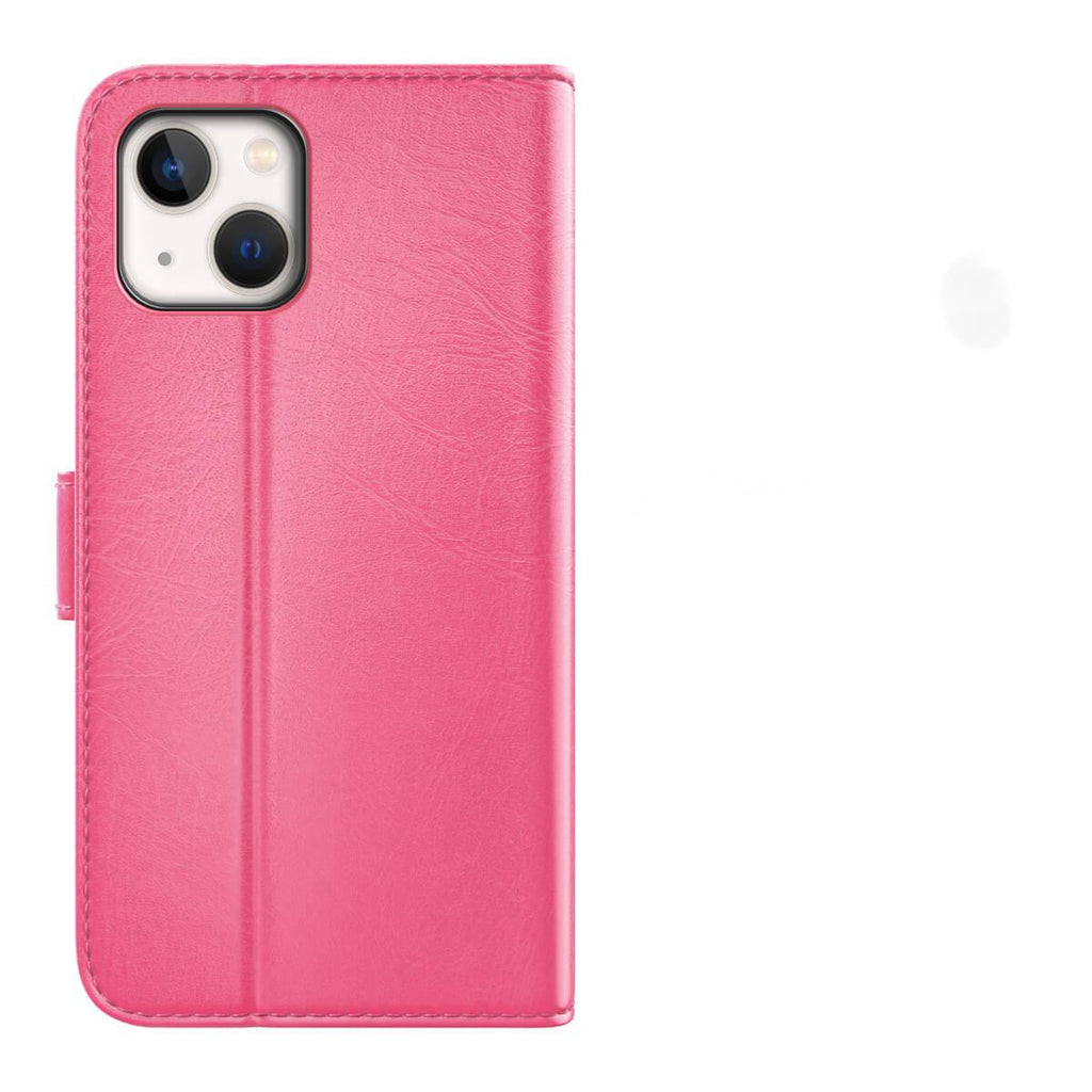 iPhone 15 Classic Series Leather Folio Case Pink - Hugmie