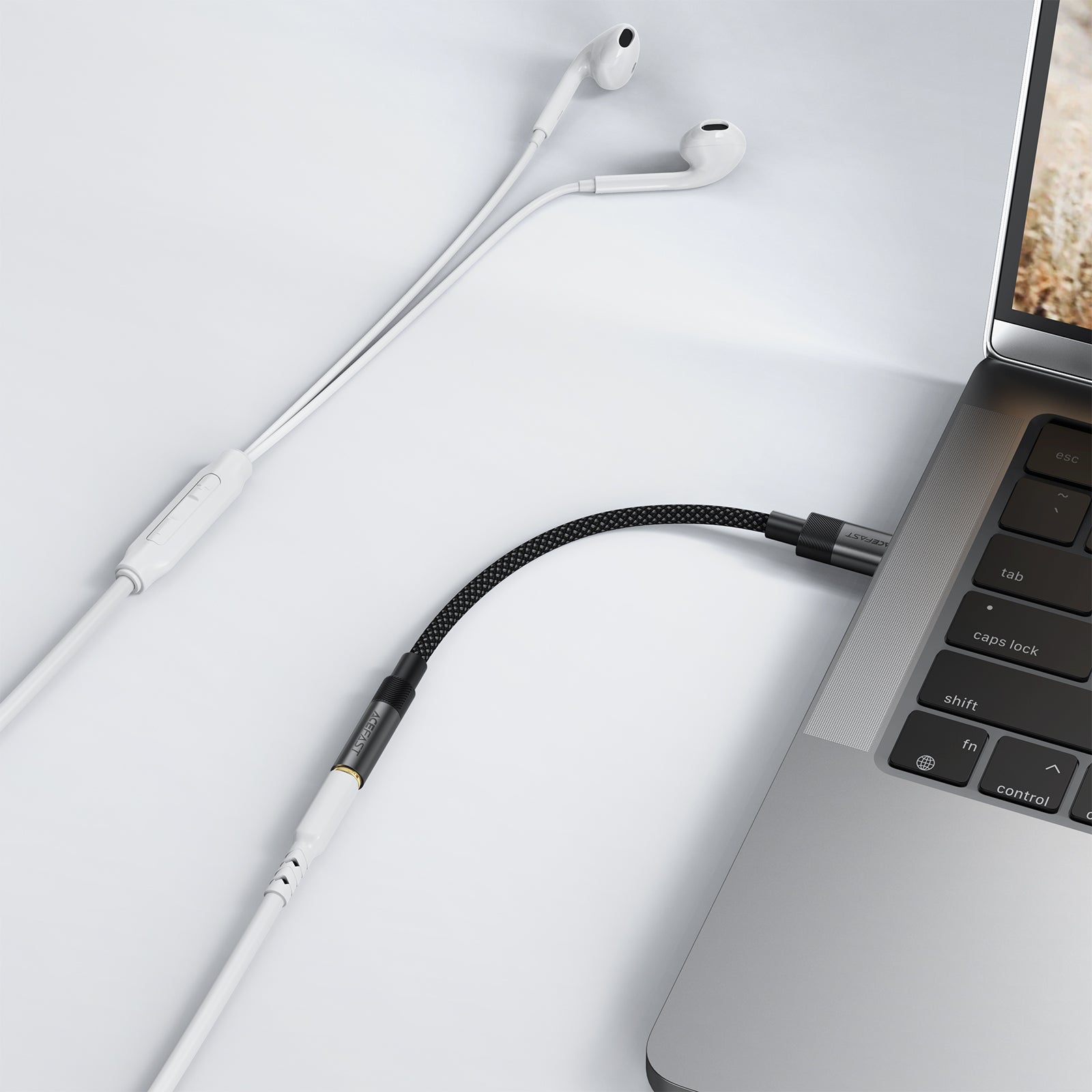 ACEFAST J12 USB-C to 3.5mm Audio Converter Black