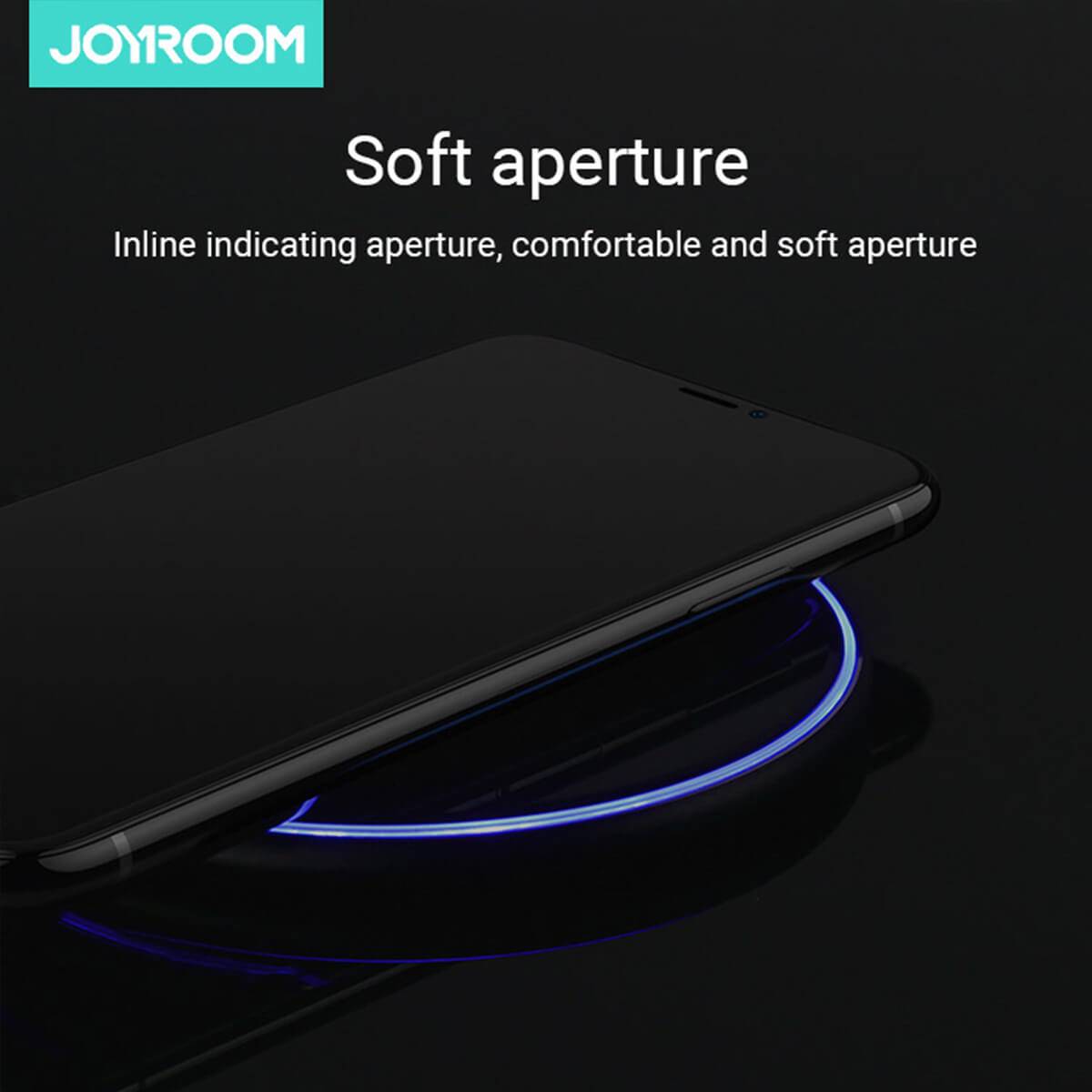 JOYROOM JR-A30 wireless charger featuring a soft LED aperture for a comfortable and stylish charging experience.