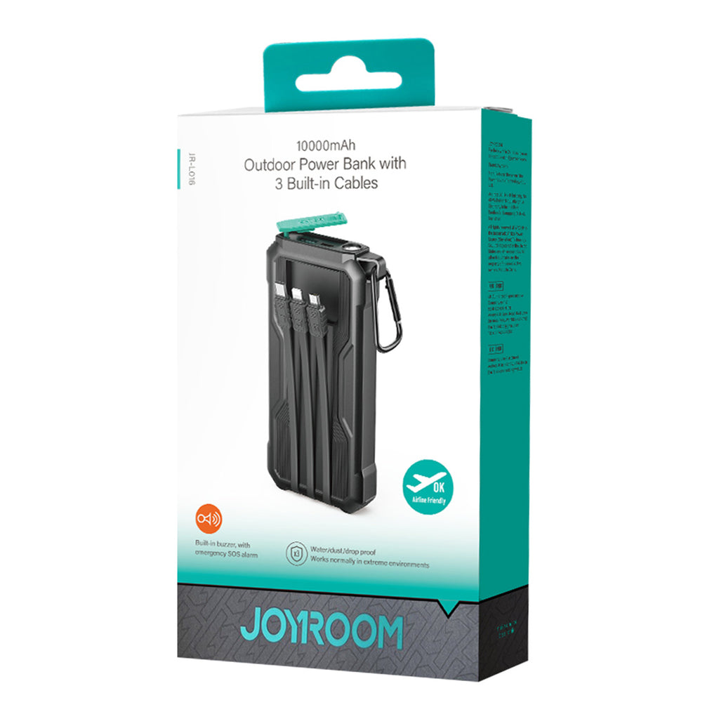 JOYROOM JR-L016 2.4A Power Bank 10000mAh with 3 Buit-in Cables