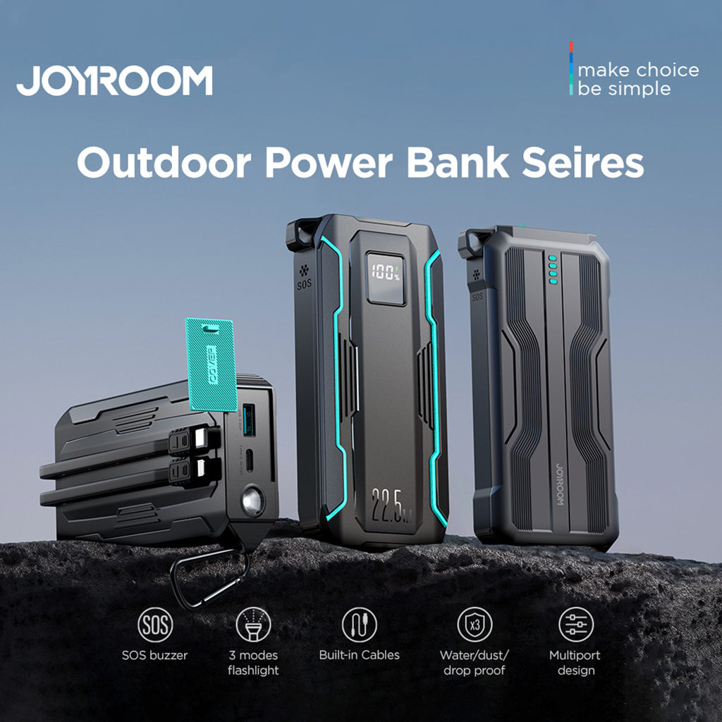 JOYROOM JR-L018 22.5W Power Bank 2000mAh with Dual Cables - Hugmie