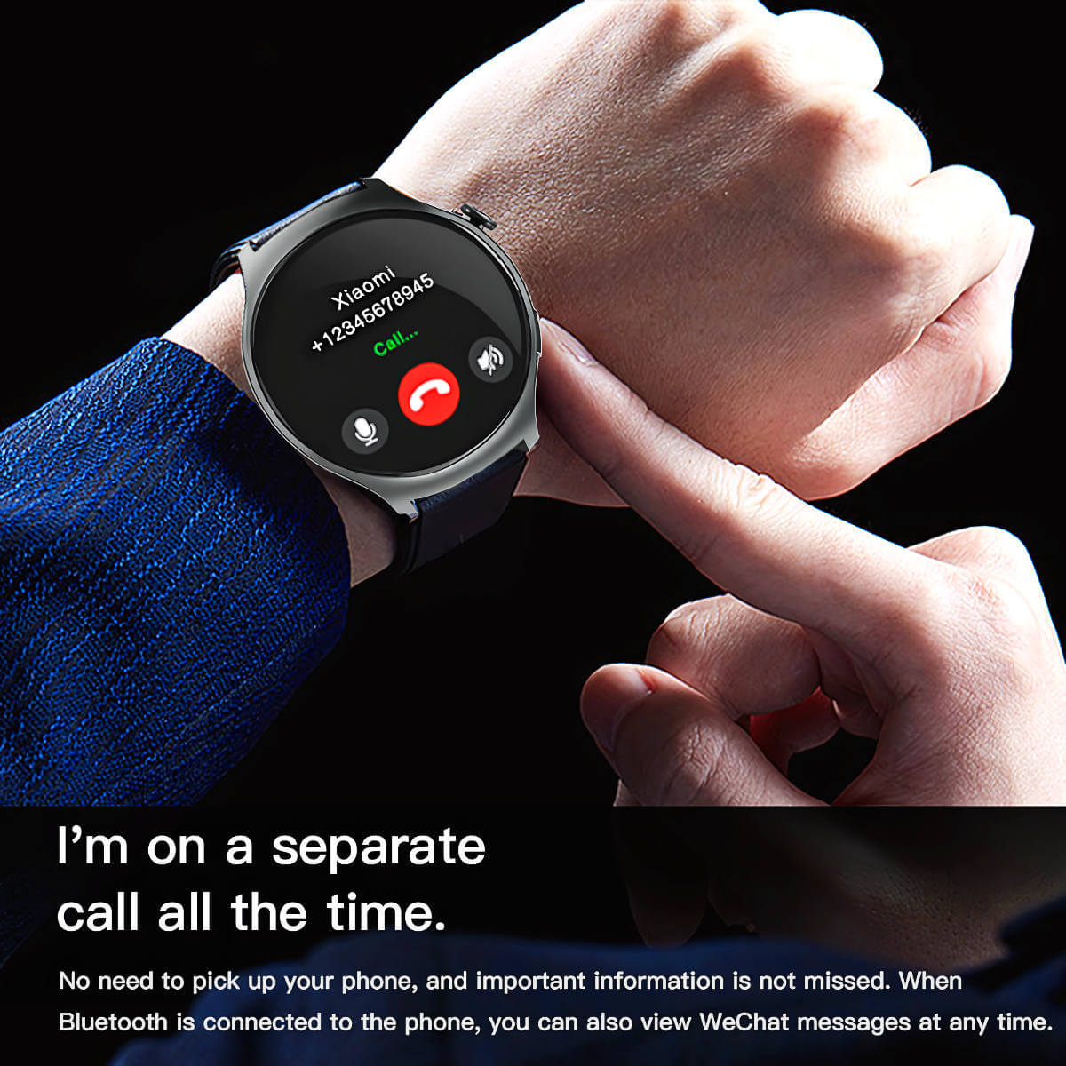 JS Watch4 Smart Watch Black - Hugmie