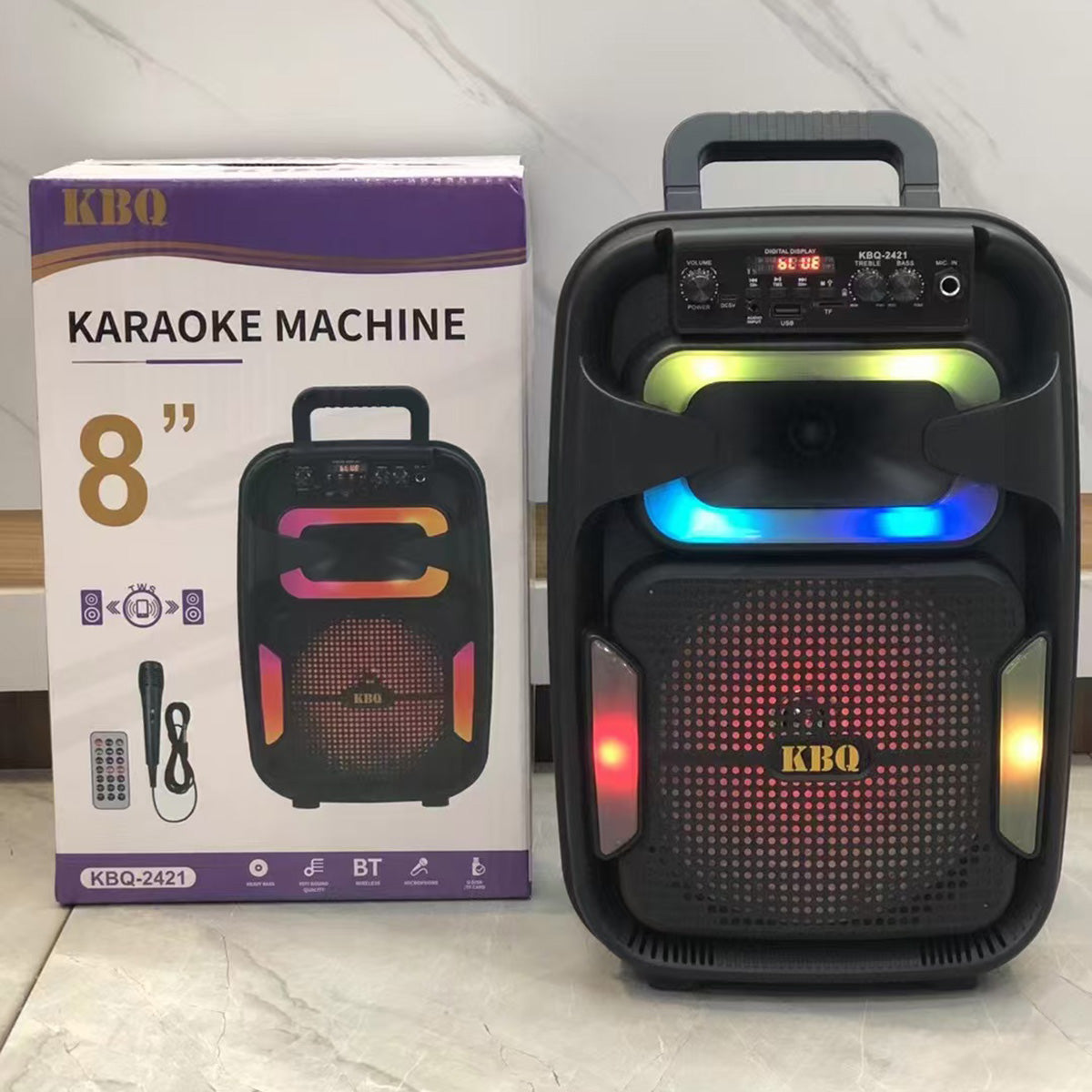 KBQ-2421 Outdoor Bluetooth Karaoke Speaker with Mic - Hugmie