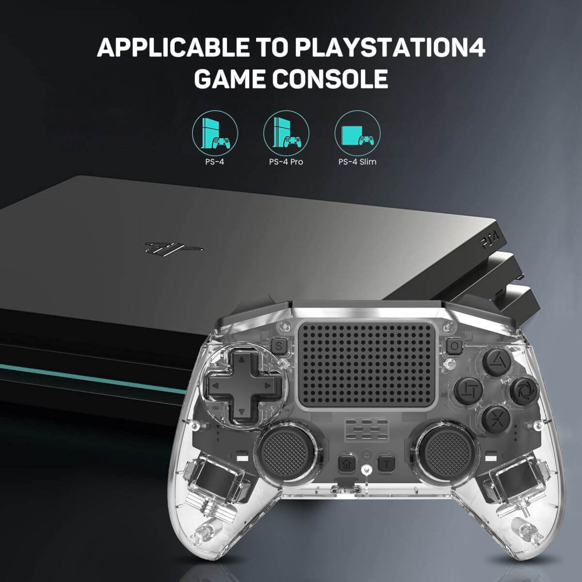 KP01 Wireless PS4 Game Controller compatible with PlayStation 4, PS4 Pro, and PS4 Slim for seamless gaming performance.