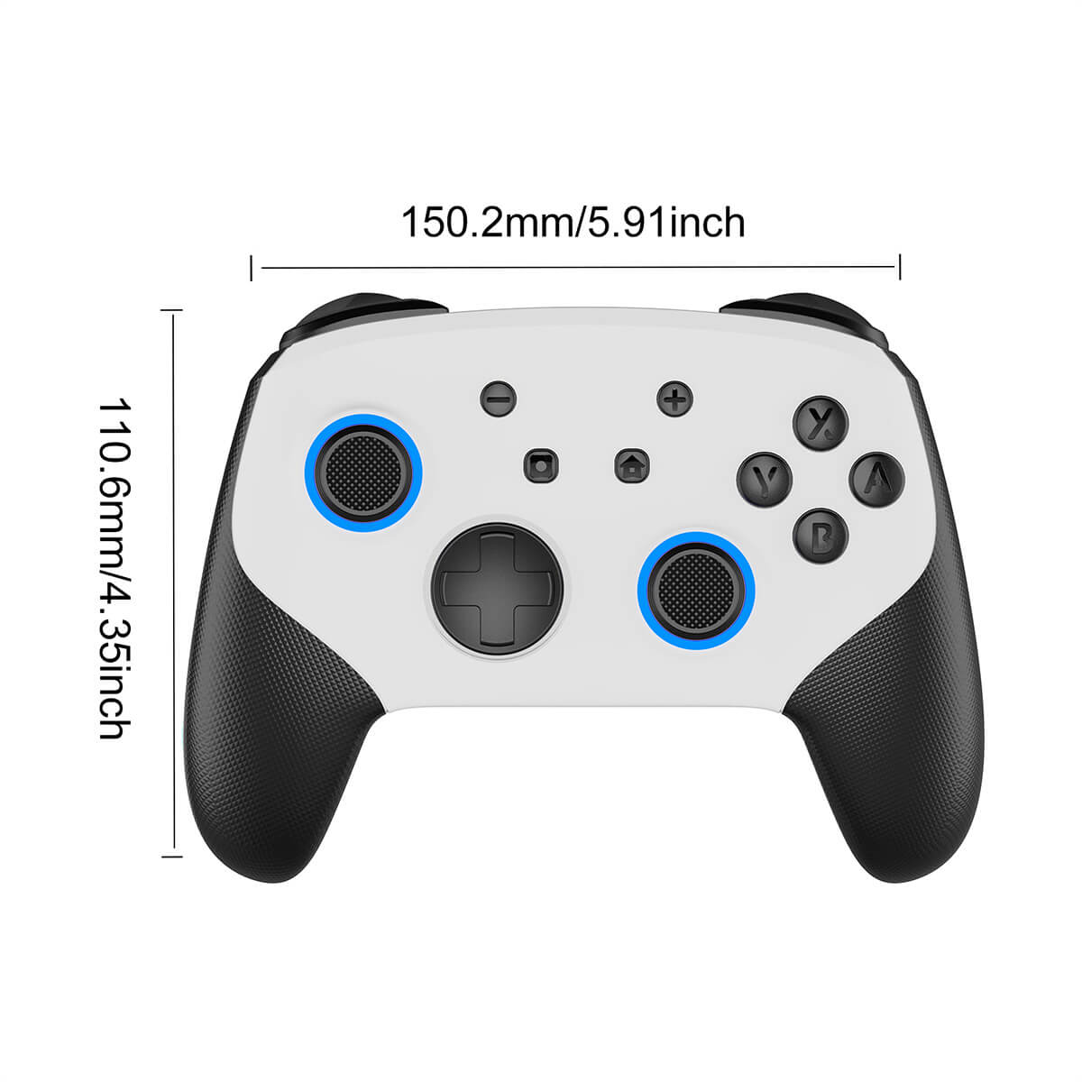 KS11 Wireless Pro Controller dimensions: 150.2mm width and 110.6mm height, designed for comfortable grip and optimal control during gameplay.