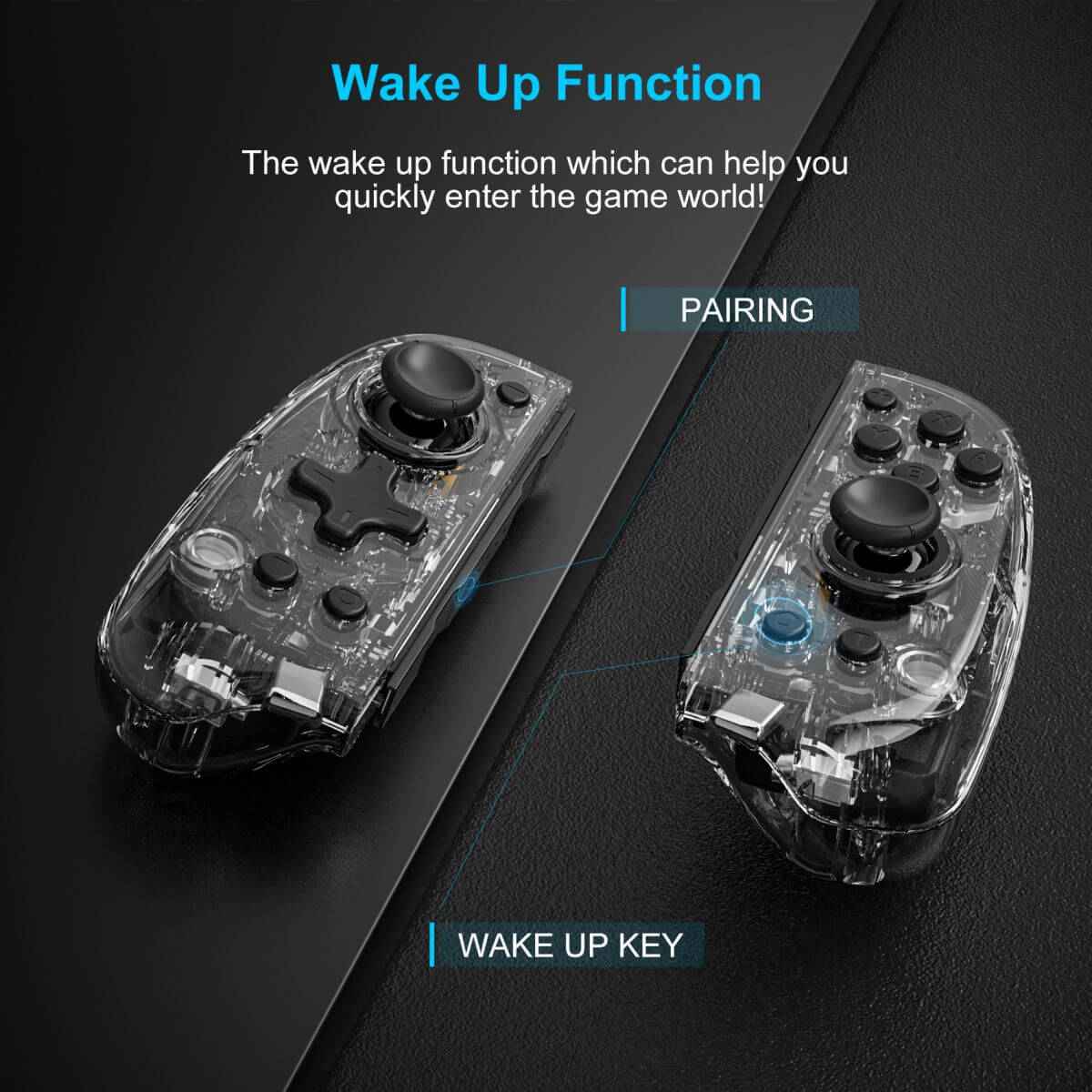 KS58 Nintendo Switch Controller with wake-up function, allowing quick pairing and seamless game entry.