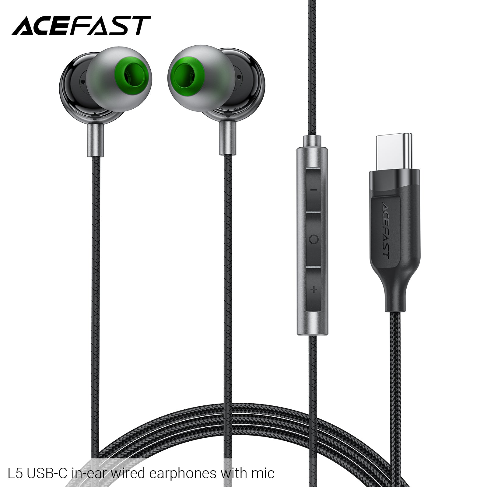ACEFAST L5 USB-C In-Ear Wired Earphones with Mic