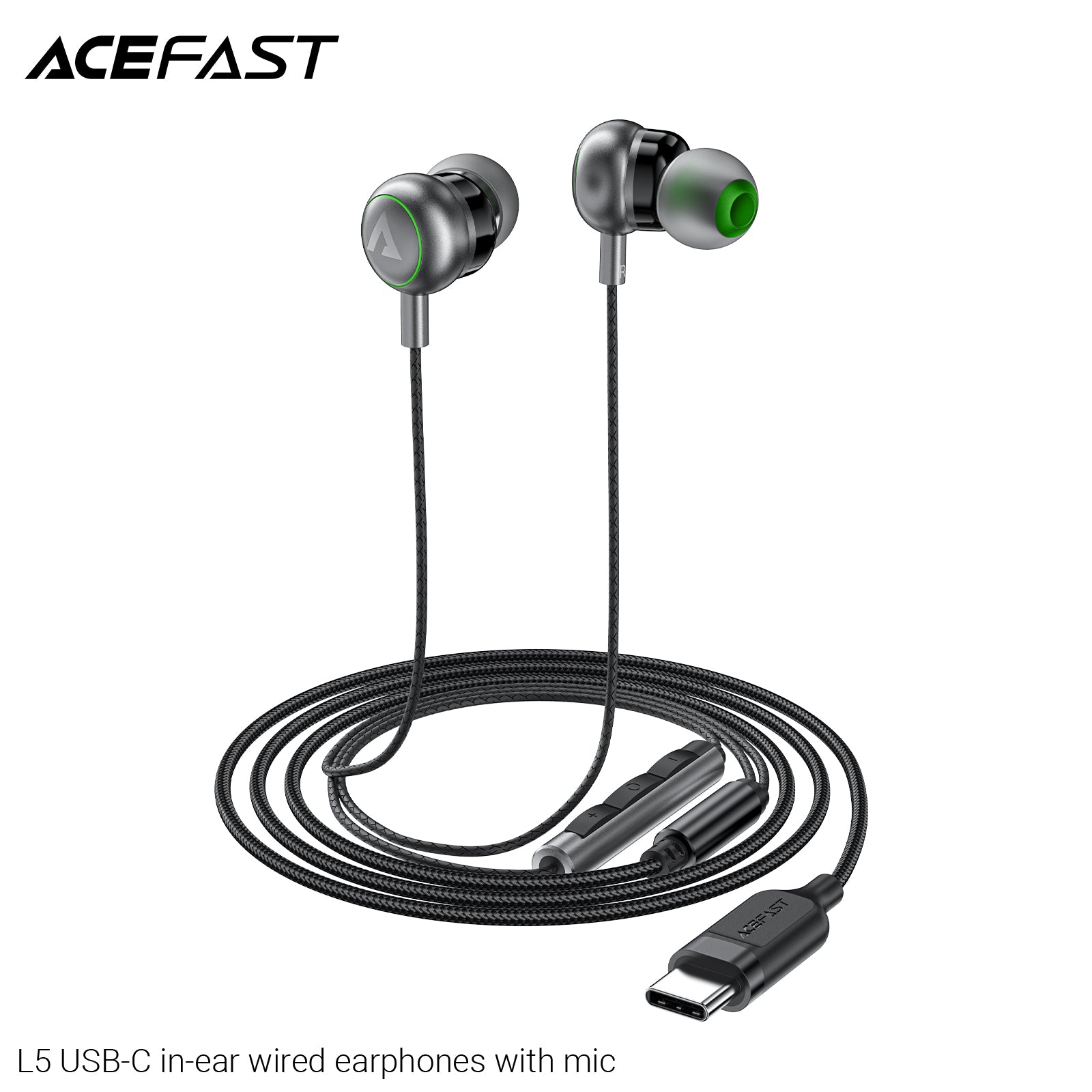 ACEFAST L5 USB-C In-Ear Wired Earphones with Mic