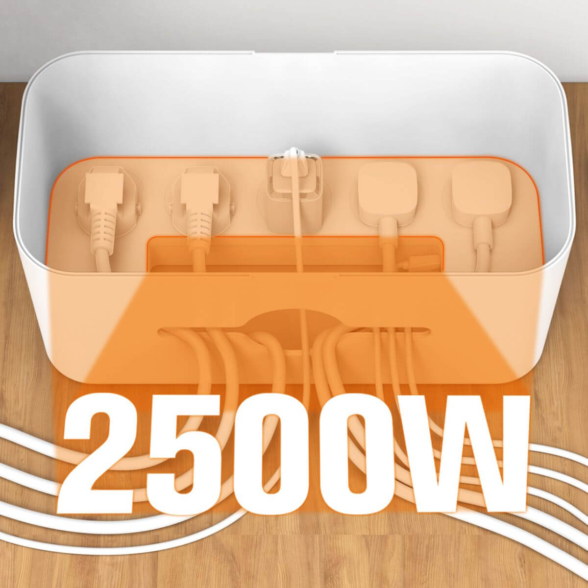 LDNIO SN5311 Power Strip Box with 2500W capacity, neatly organizing multiple power cables while ensuring safe and efficient power distribution.