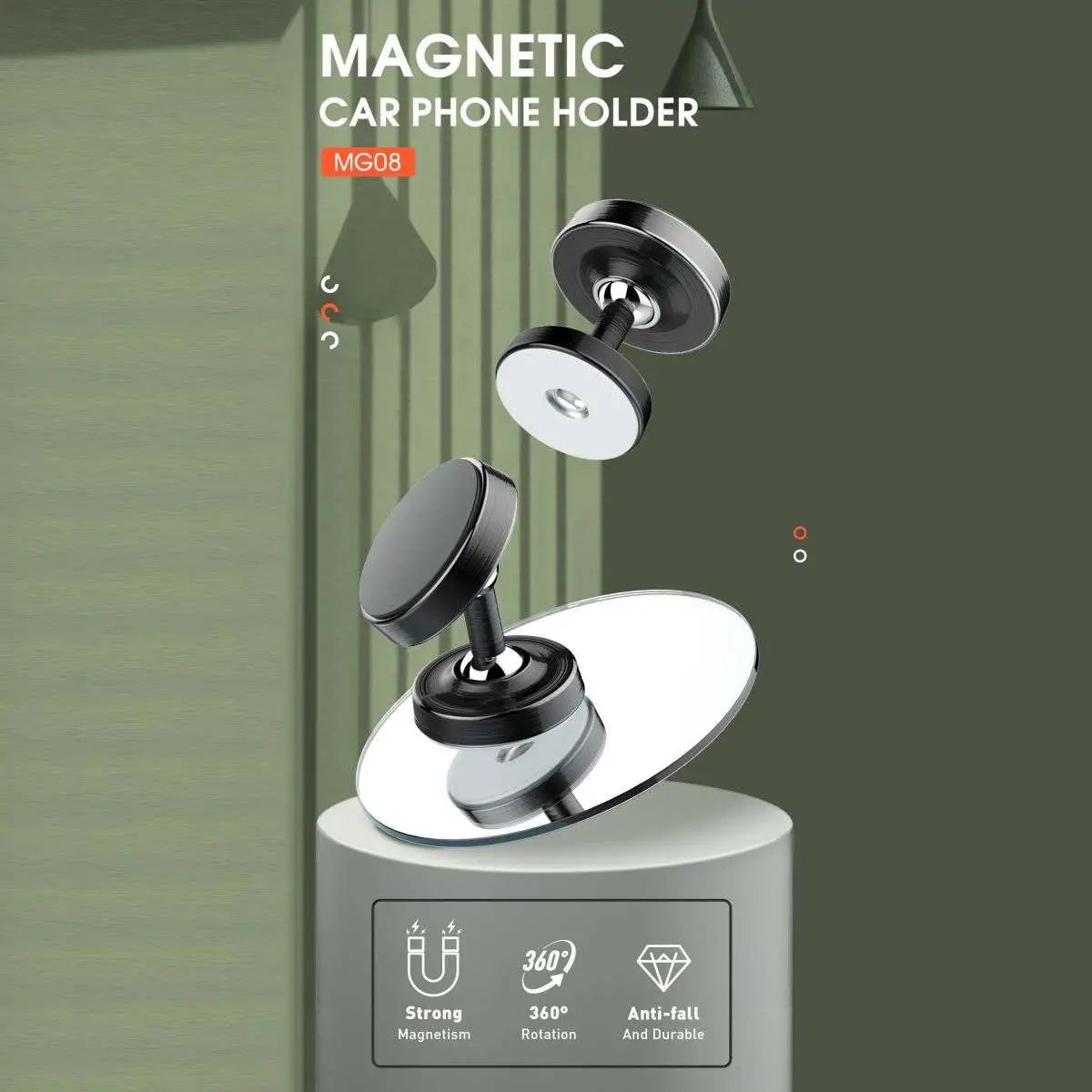 LDNIO MG08 Magnetic Car Phone Holder - Hugmie