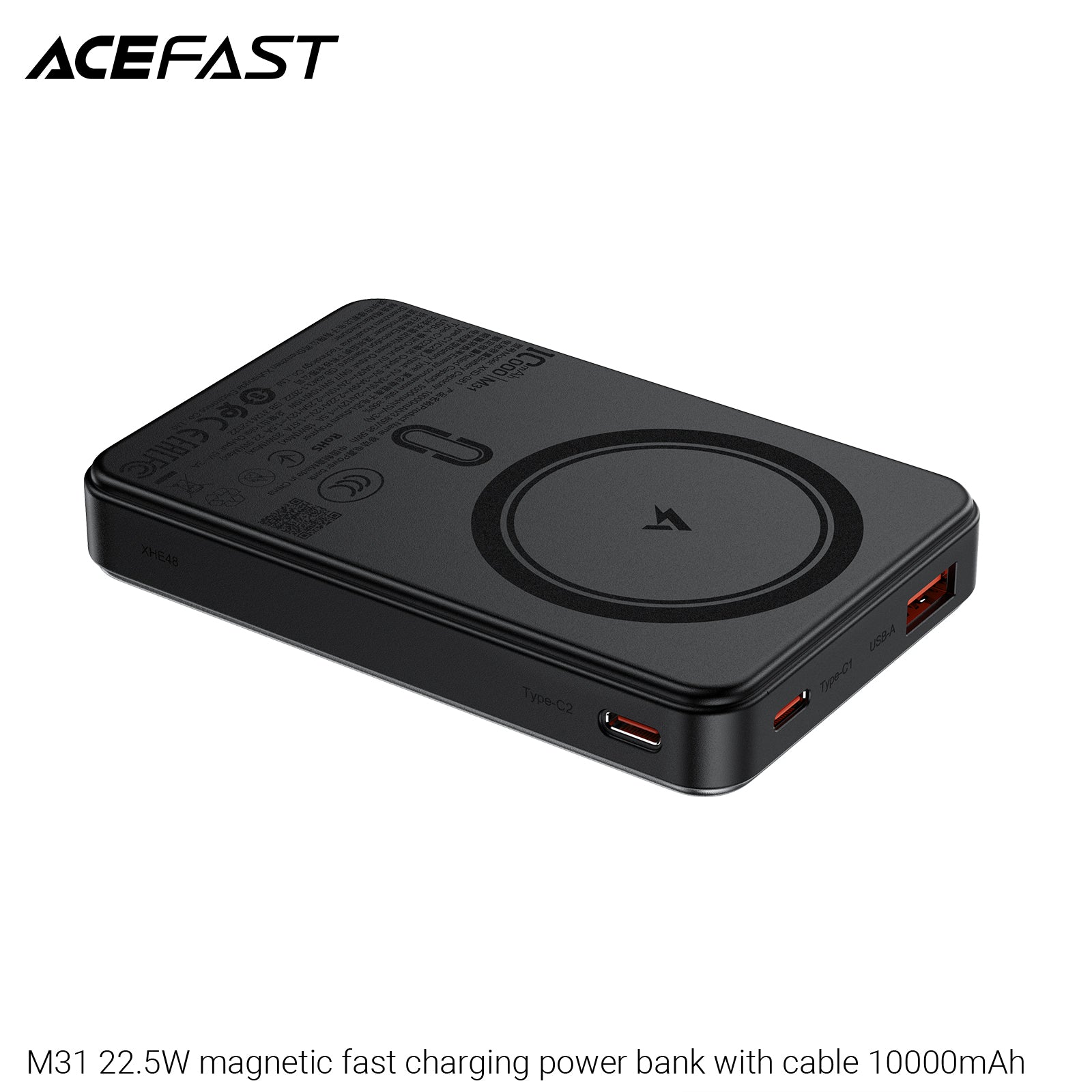 ACEFAST M31 22.5W Magnetic Fast Charging Power Bank with Cable 10000mAh