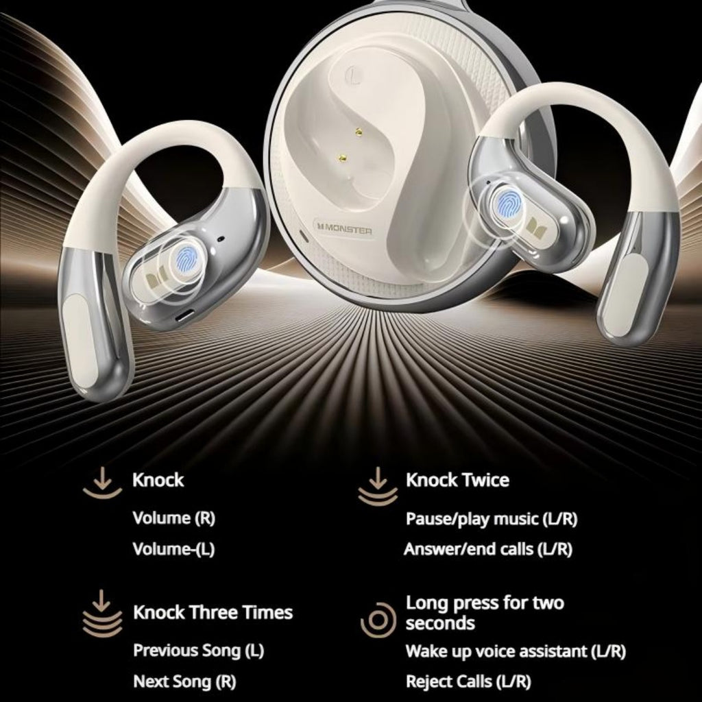 MONSTER AC330 Open Ear Bluetooth Earphones - Hugmie