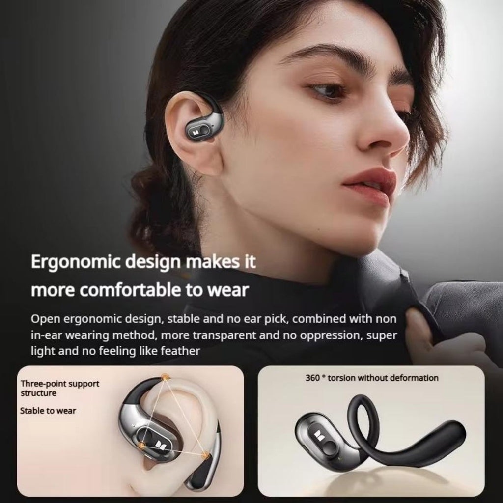 MONSTER AC330 Open Ear Bluetooth Earphones Black - Hugmie