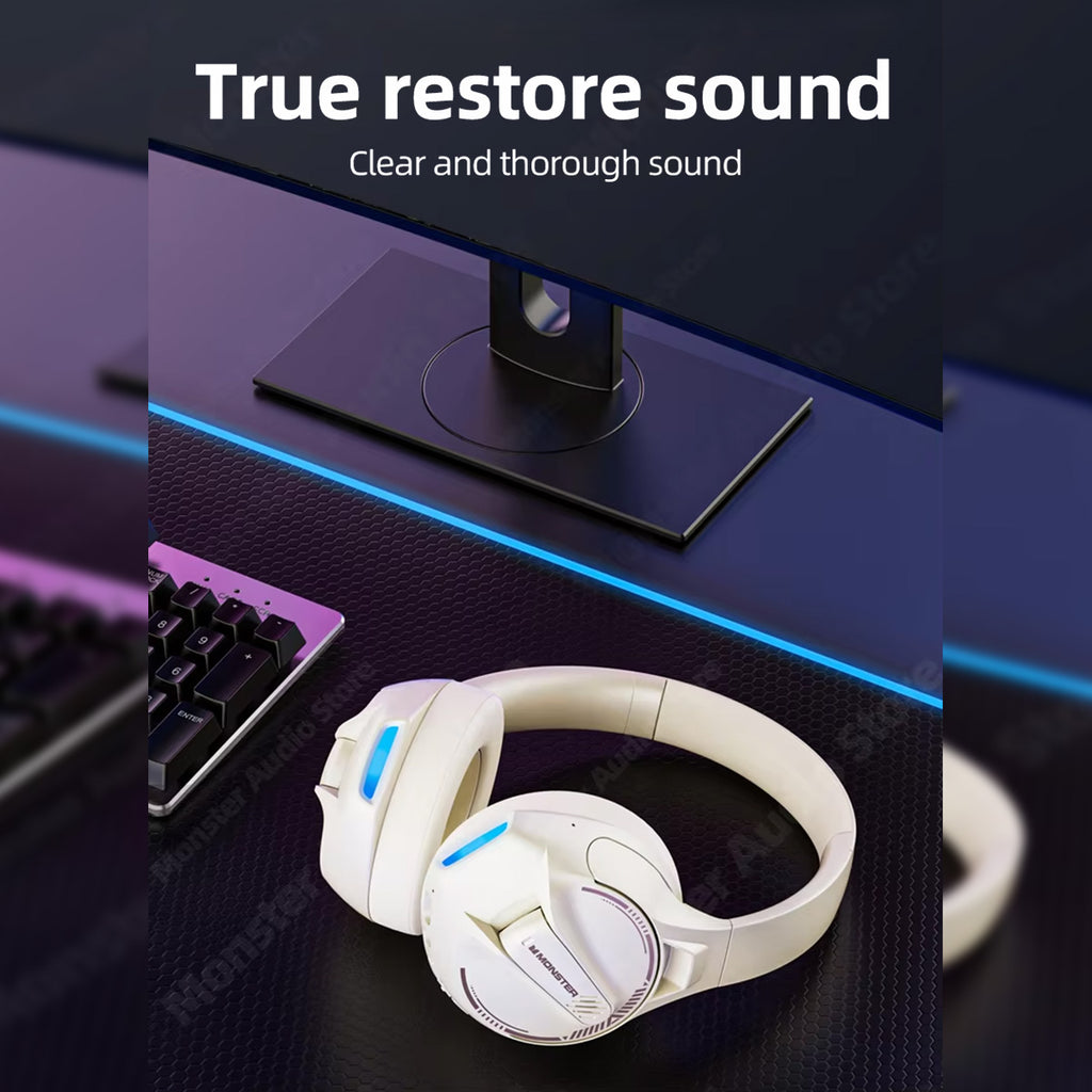 MONSTER XKH03 ANC Bluetooth Wireless Headphones with Mic - Hugmie