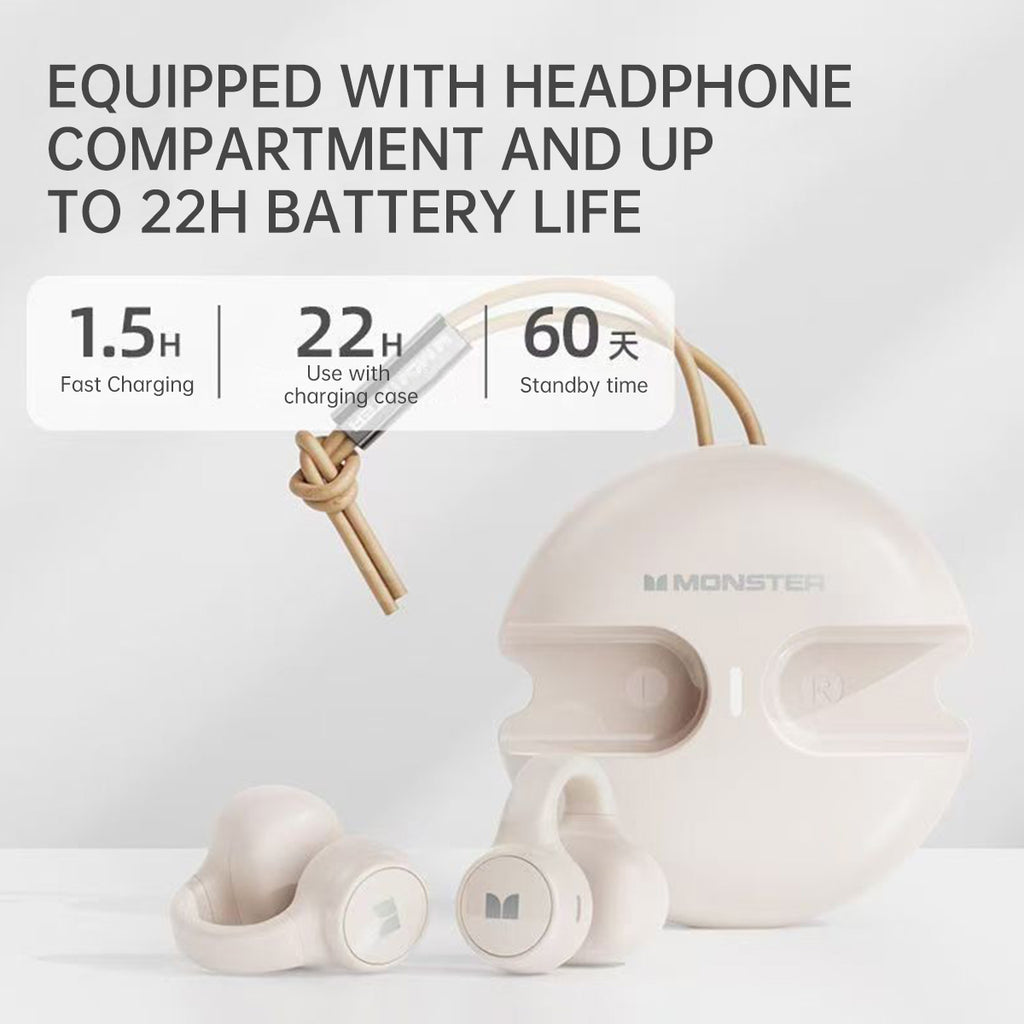 MONSTER XKT21 Ear Clip Air Conduction Wireless Earphones - Hugmie