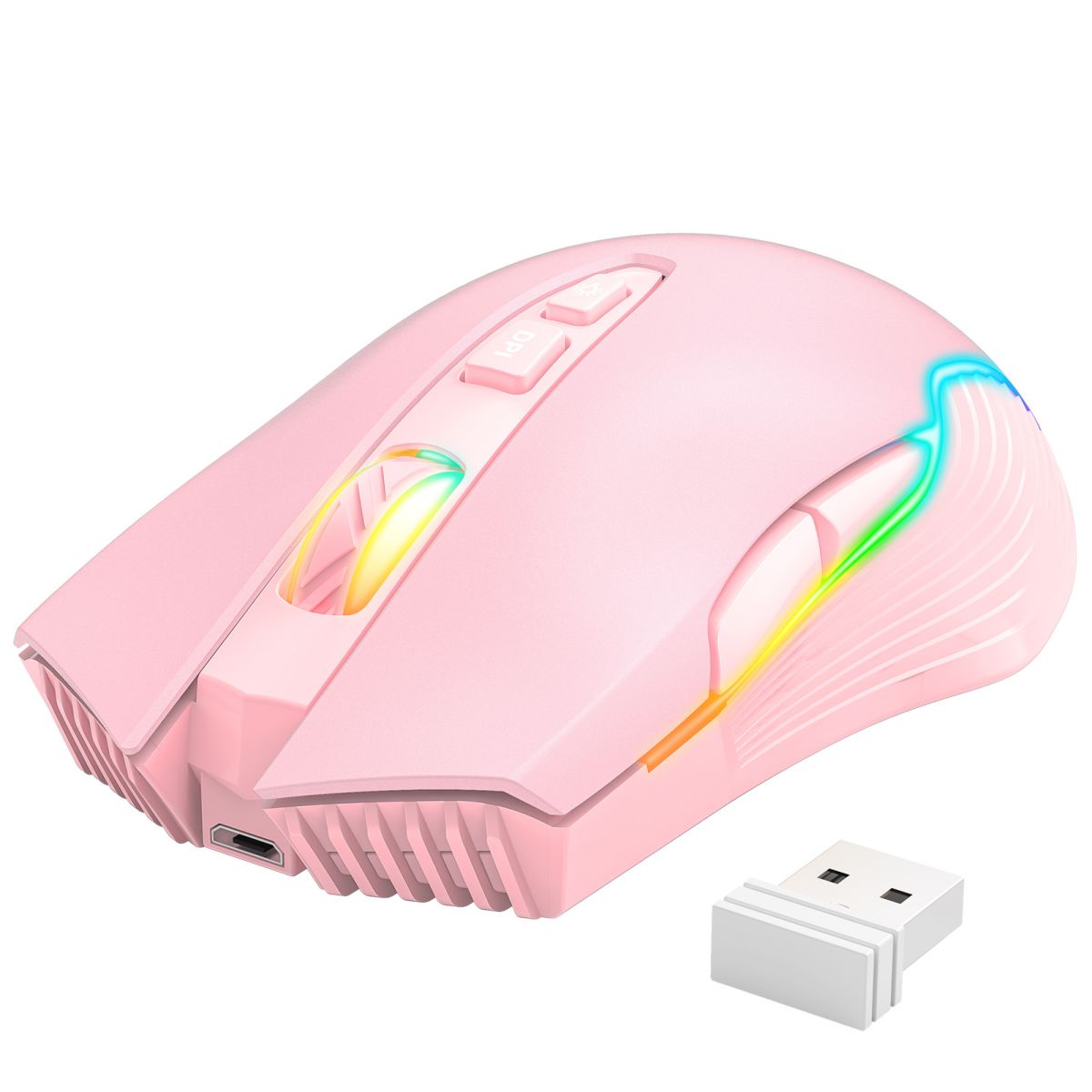 ONIKUMA CW905 Wireless Gaming Mouse Pink- Hugmie