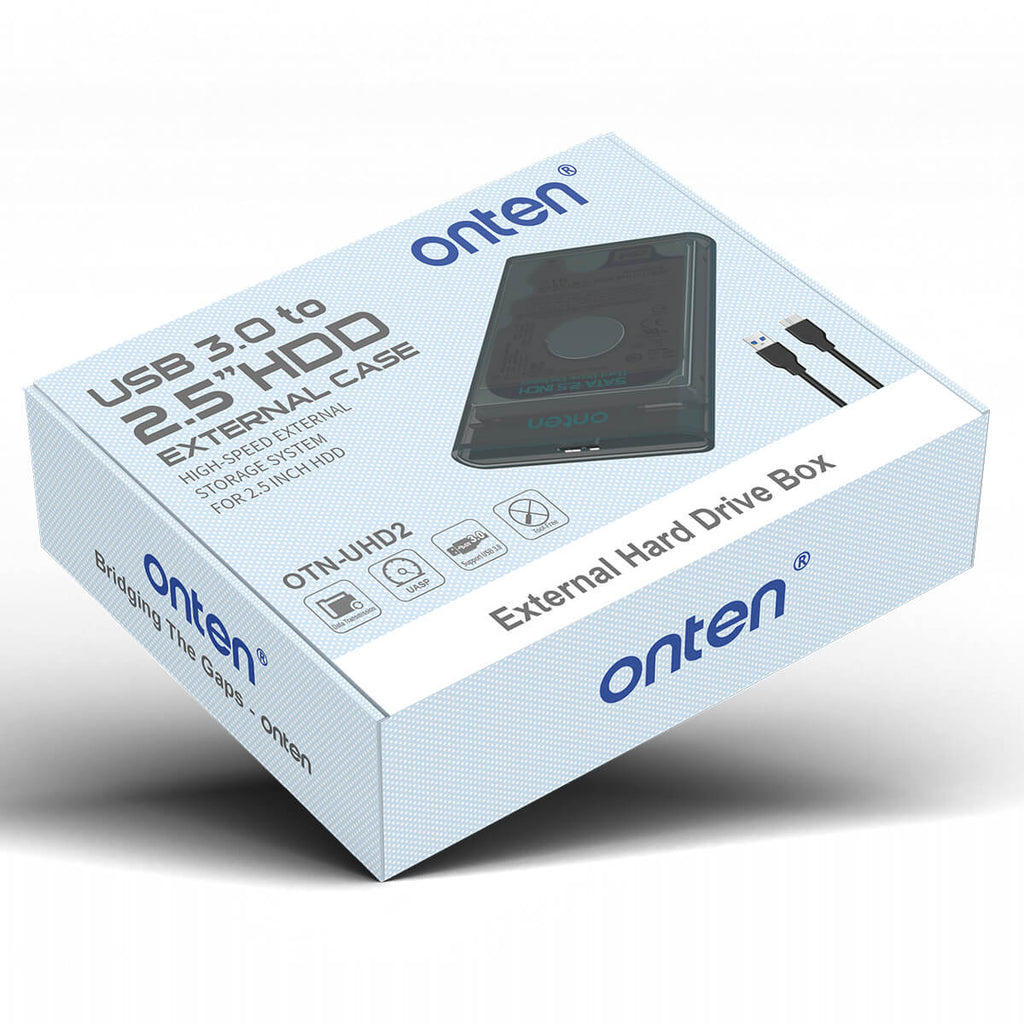 Onten UHD2 2.5 inch External Hard Drive Box with Data Cable - Hugmie