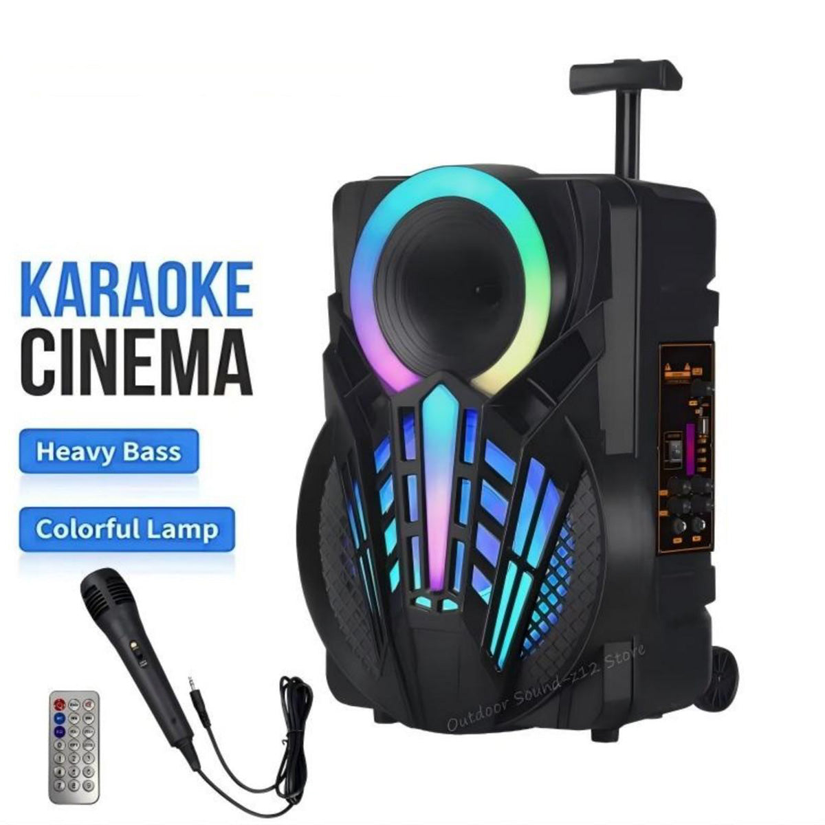 P08 200W Outdoor Bluetooth Karaoke Speaker with Mic -Hugmie