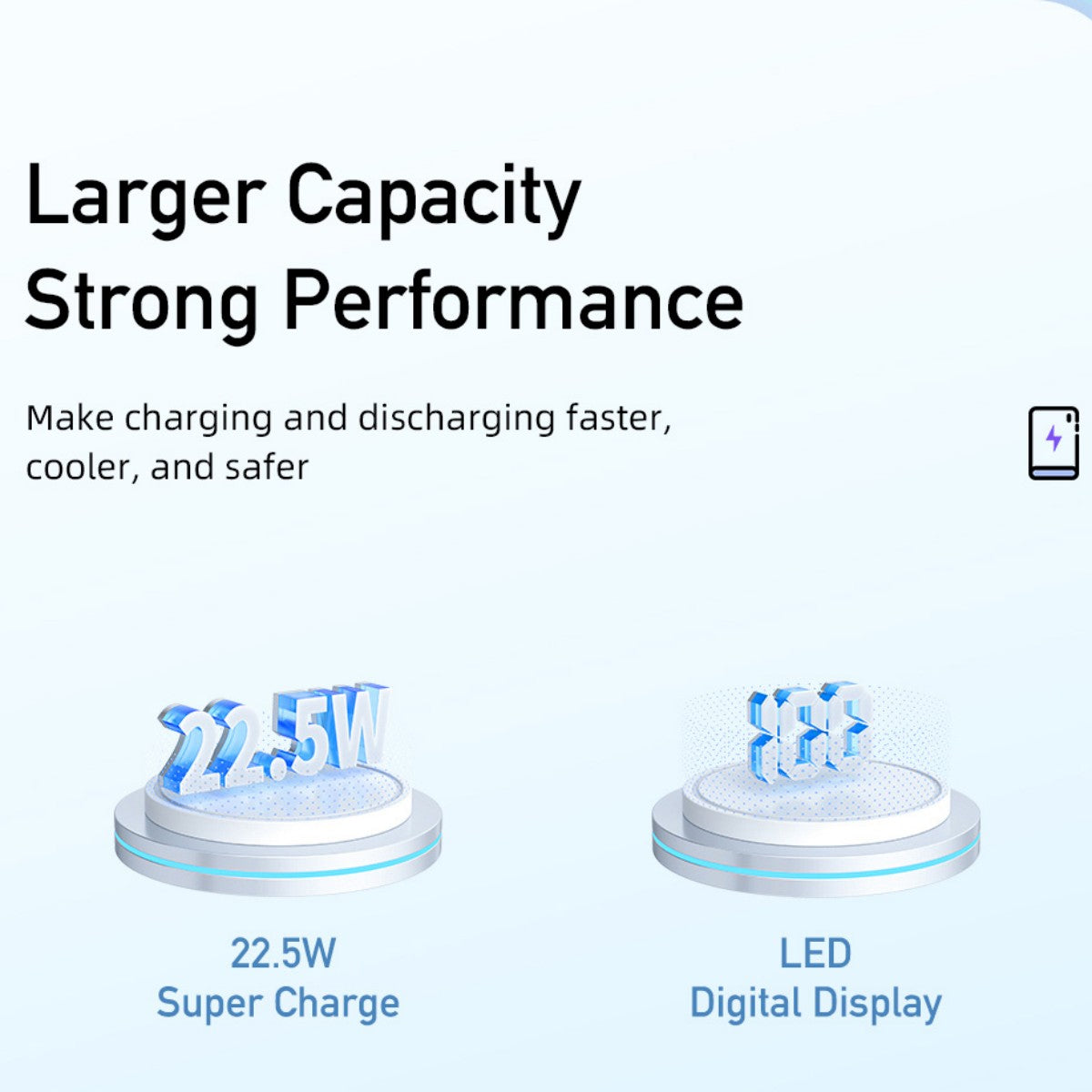 AWEI P168K 22.5W Multiple Outpu tPower Bank With Cable White