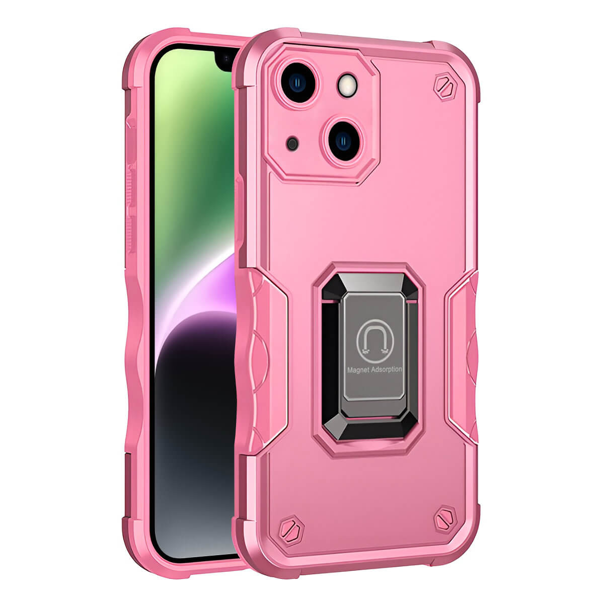 Pop Stand Series iPhone 15 Magnetic Stand Phone Case Pink - Hugmie