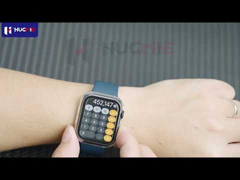 Hugmie Protective Case with Screen Protector for iWatch shown on a wrist, demonstrating its seamless fit and touchscreen responsiveness.