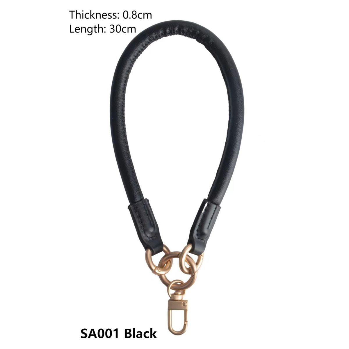 Leather Wrist Strap SA001 Black - Hugmie