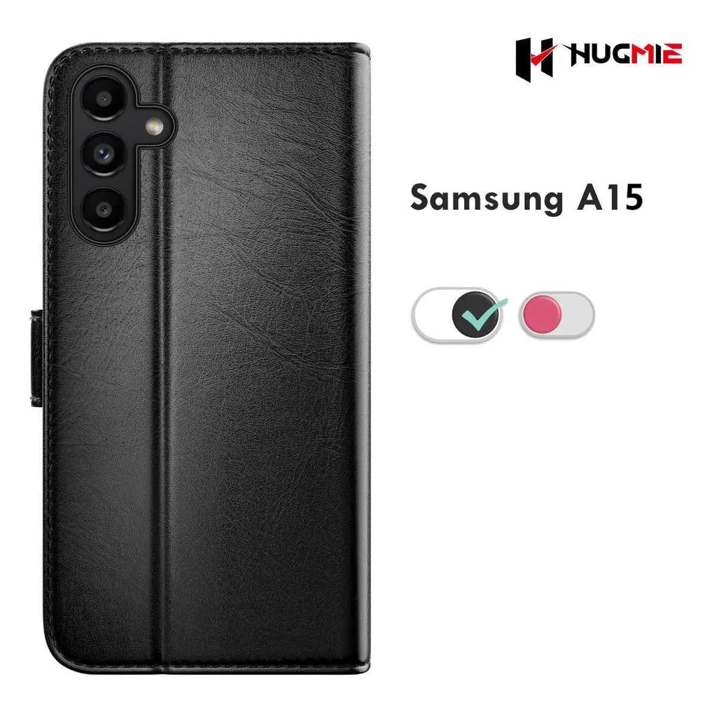 Samsung A15 Leather Case Classic Series Folio - Hugmie