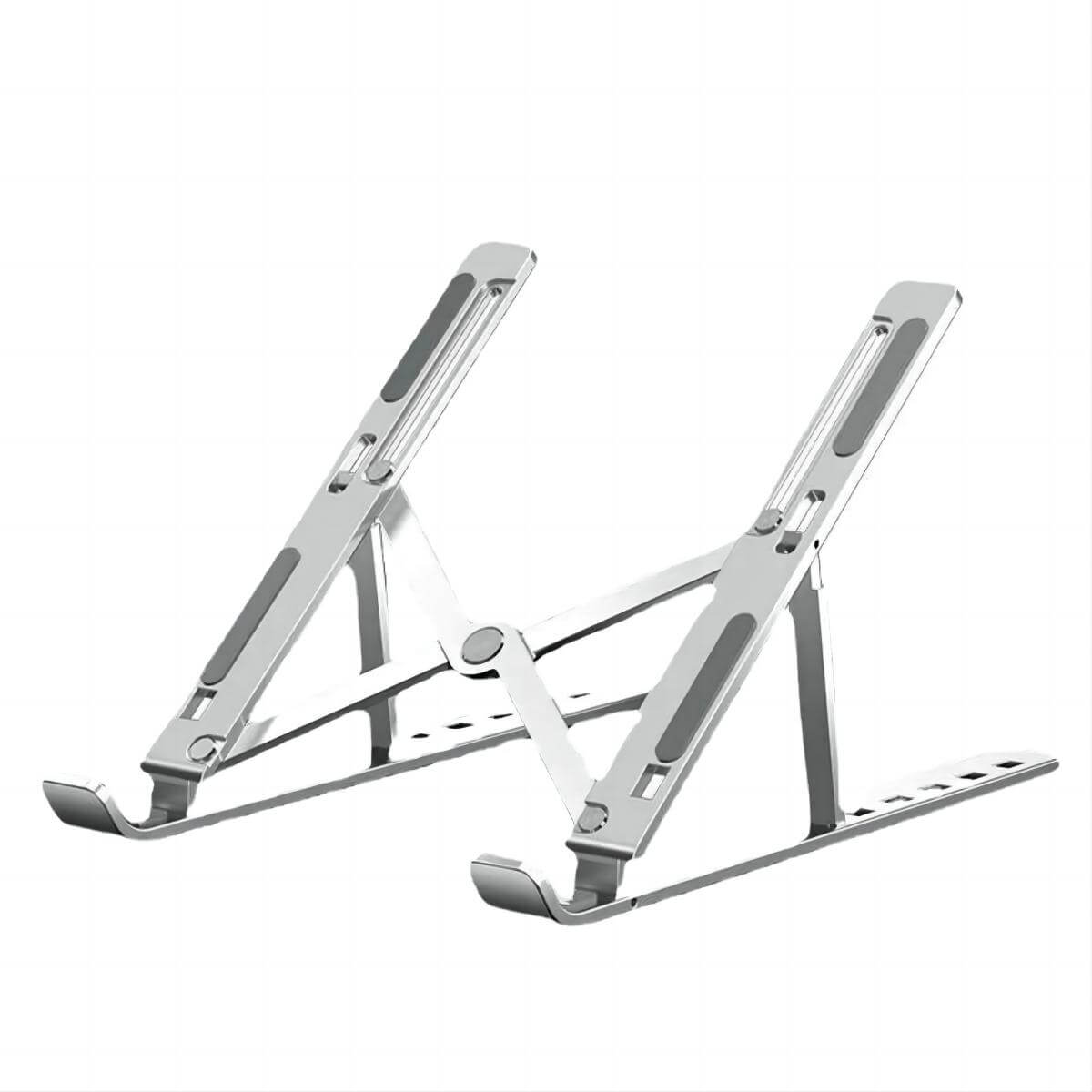 Z34 Portable Laptop Stand with foldable aluminum design and non-slip silicone pads for stability. Adjustable height for ergonomic viewing.